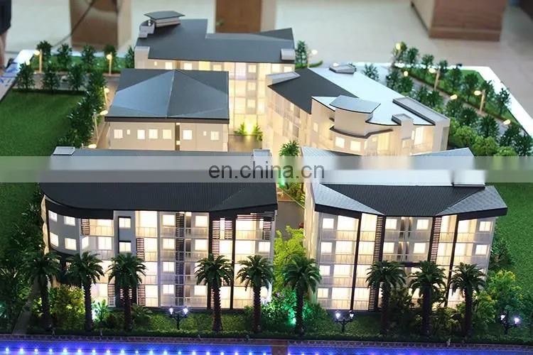 Construction building layout scale model making , real estate building model
