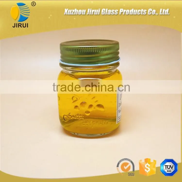 130ml glass food jar with metal lid