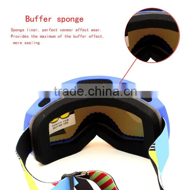 Hot new fashion high impact resistace dual spherical lens polarized ski snowboarding goggles