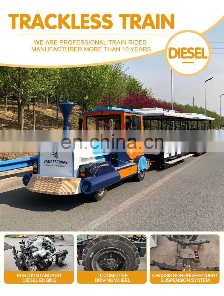 Sightseeing passenger attraction electric diesel tourist road tour trackless train