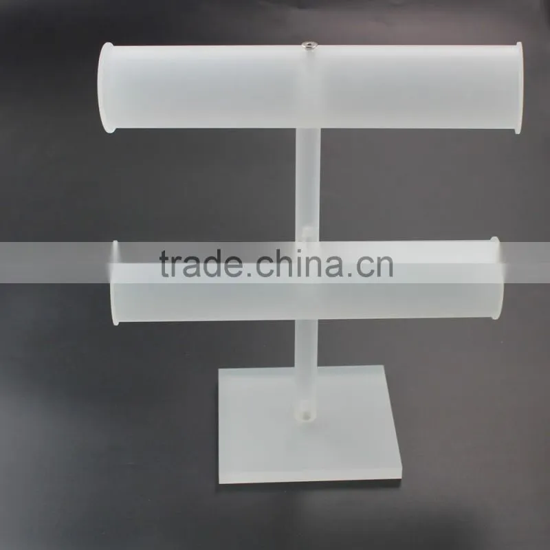 2 layer frosted acrylic bracelet display, bracelet stand wholesale