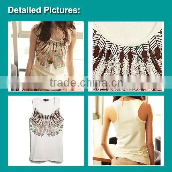 Ladies Sleeveless Custom Cotton Singlet with High Quality Made in China Clothing Manufacturer Wholesale