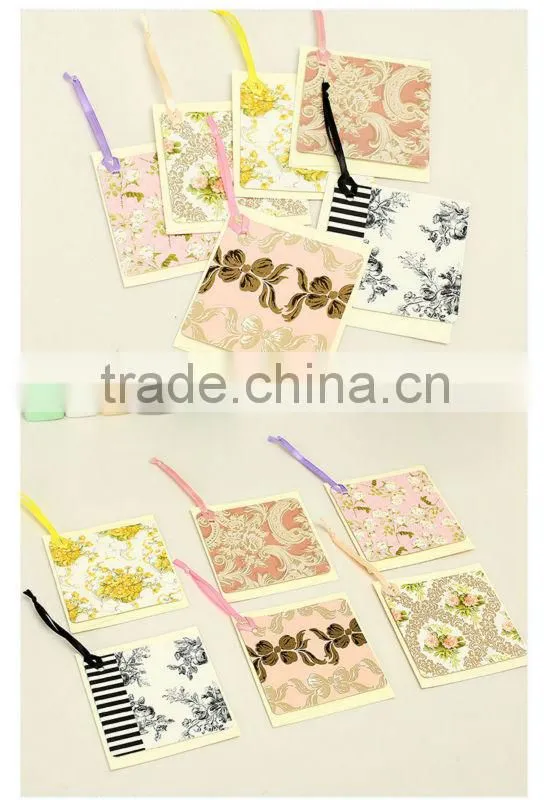 small ribbon hang tag/ small greeting cards