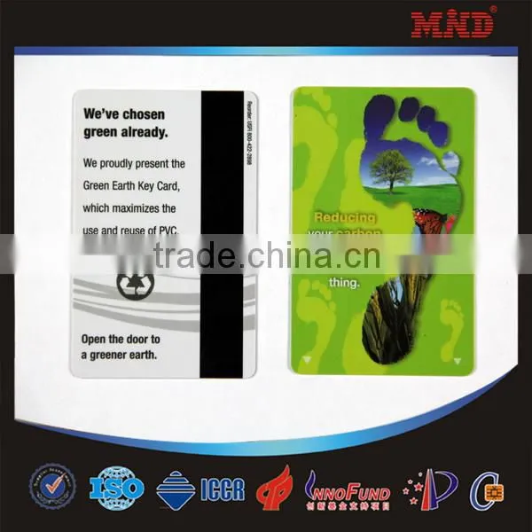 MDC811 New avaival silver Hico blank magnetic stripe smart card with SLE4428