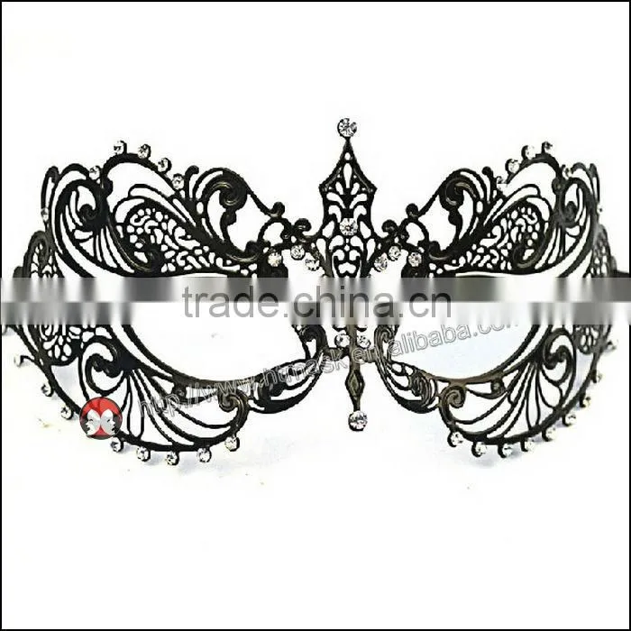 Laser Cut Out Venetian Masquerade Costume Man/Woman Party Mask Withe Crystals