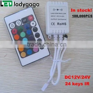 2012 Cheap 12V 24V 24 keys 44 keys flexible led strip rgb waterproof controller