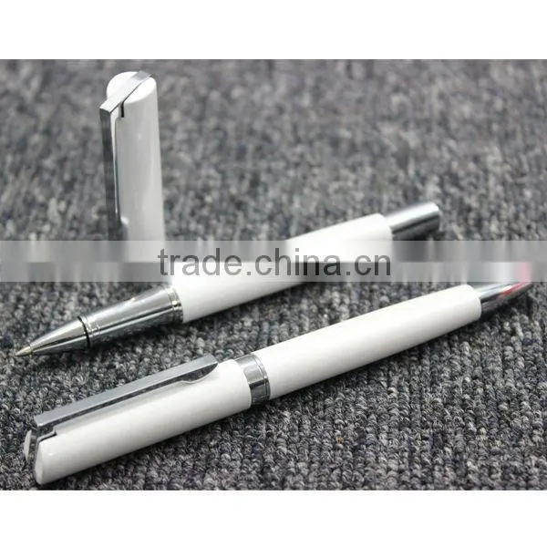 Fashion white with silver plated pen