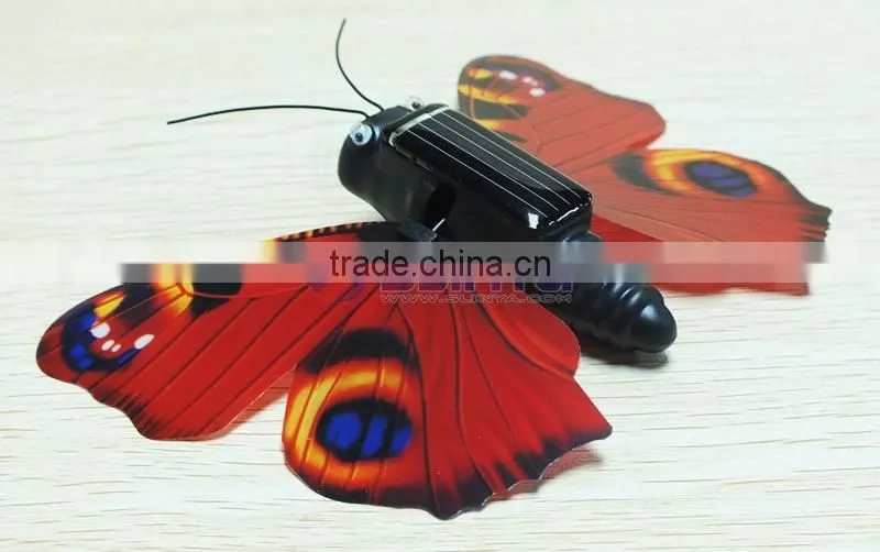 Inner Motor Drive Keep Butterfly Fan Color Wing Flying Best Solar Insect Beast Toys
