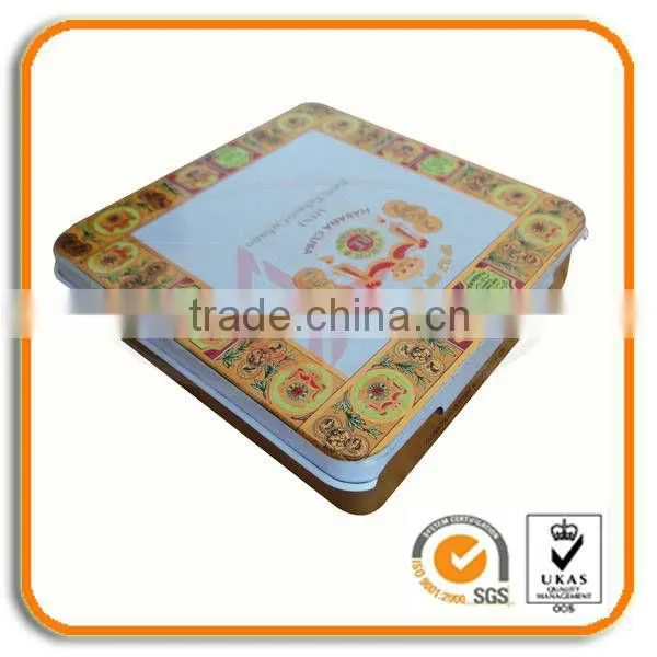 Candy Metal Tin Box With Hinged Lids