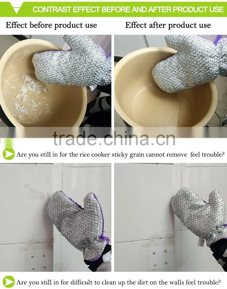 Don't be stained with oil wood fiber dedust cleaning glove