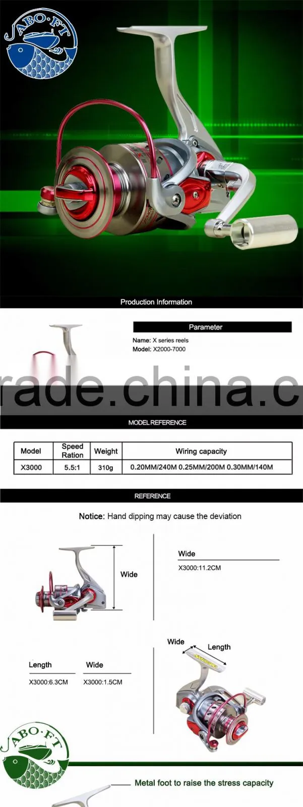 2016 newest wholesale lure fishing reel X series fishing reels