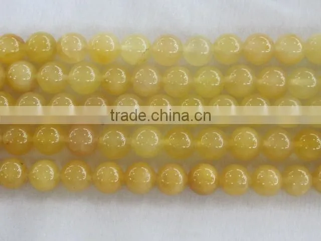 Soft Yellow Jade round beads,8mm round gemstone beads