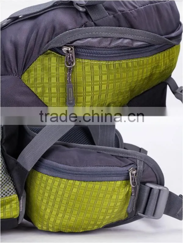 Large capacity green hiking backpack,camping backpack