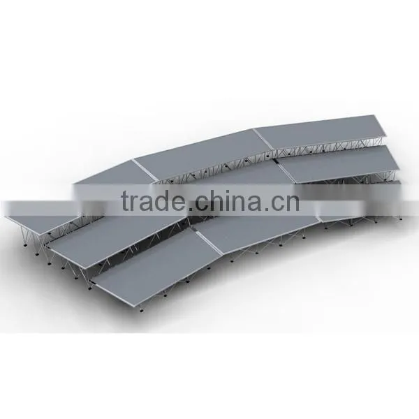 Exhibition cheap portable stage deck, stage platform with foldable riser