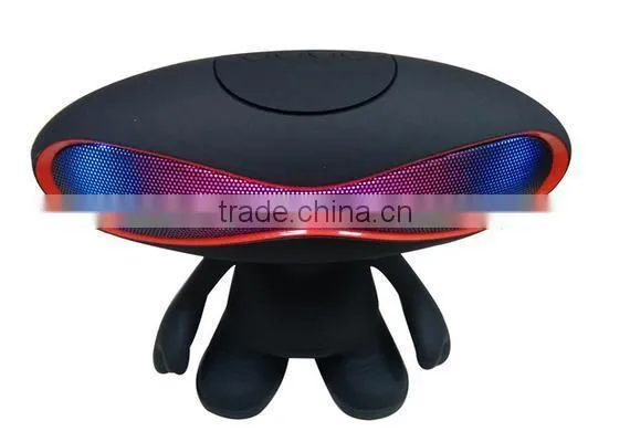 2015 new hot selling Doll stand football LED bluetooth speaker support TF card USB phone radio Aux