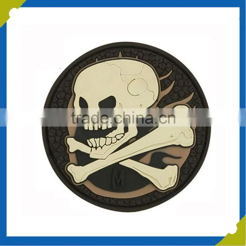 newst cheap custom 3D embossed puller pvc rubber patchs