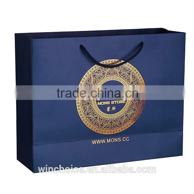 Ivory board /art paper bag ,shopping promotion bag , customized lamination printing, cotton handle
