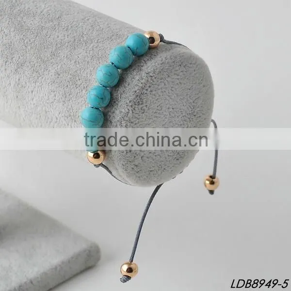 2016 Handmade stretch rope turquoise bracelets
