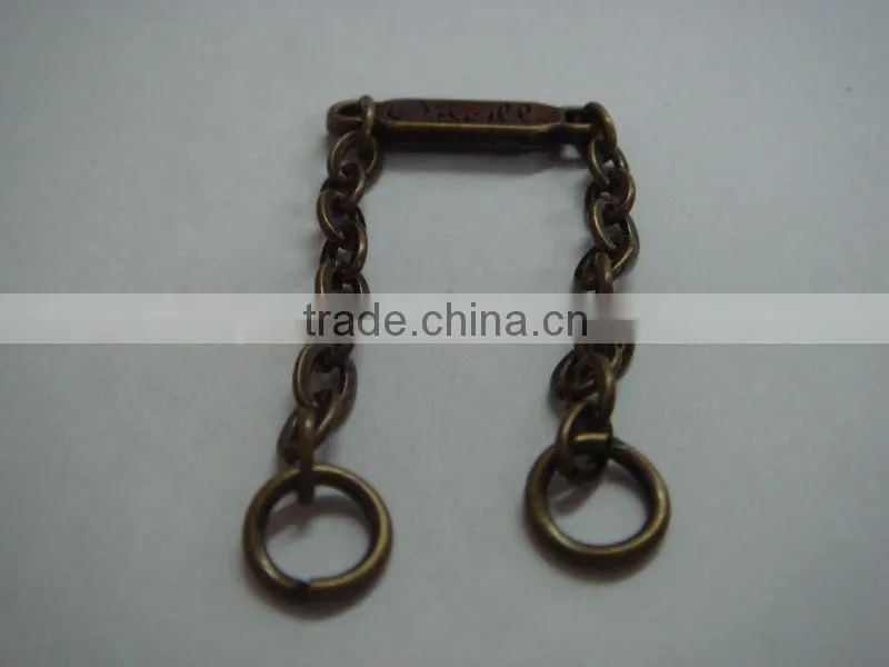 antique brass metal plate chain