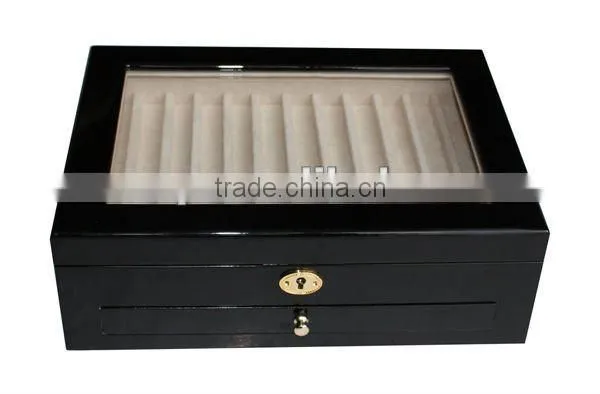High gloss lacquer finish black pencils box