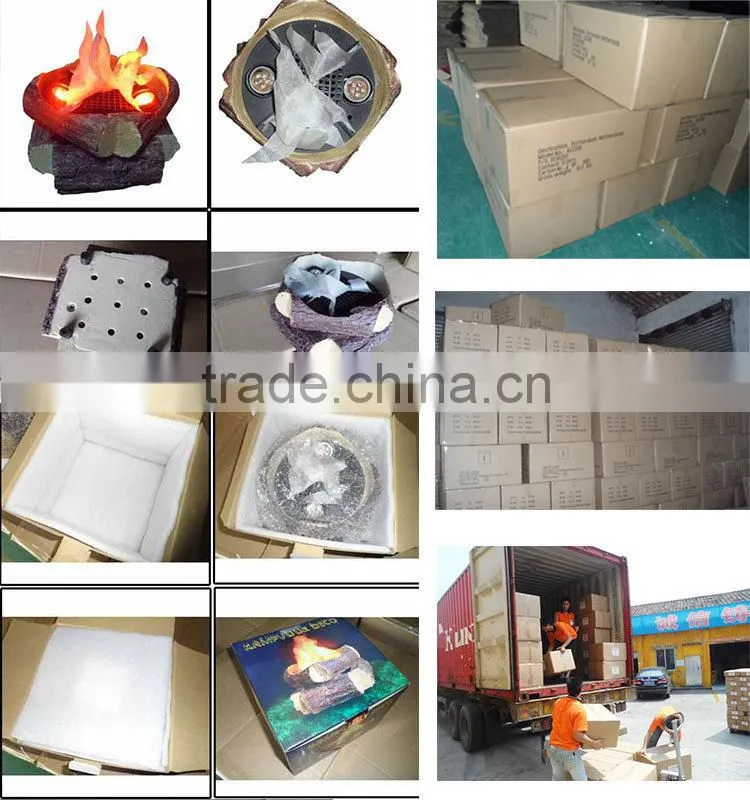 2016 New design 12v party LED Aftifical wood Fire flame light in Red cloth