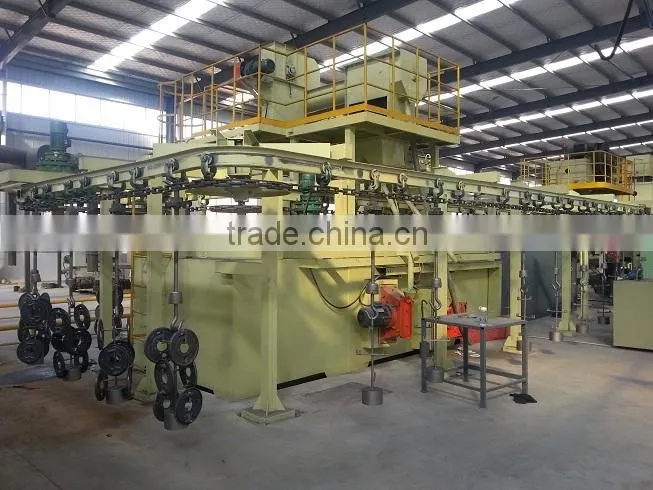 1High quality catenary stepping type shot blasting machine