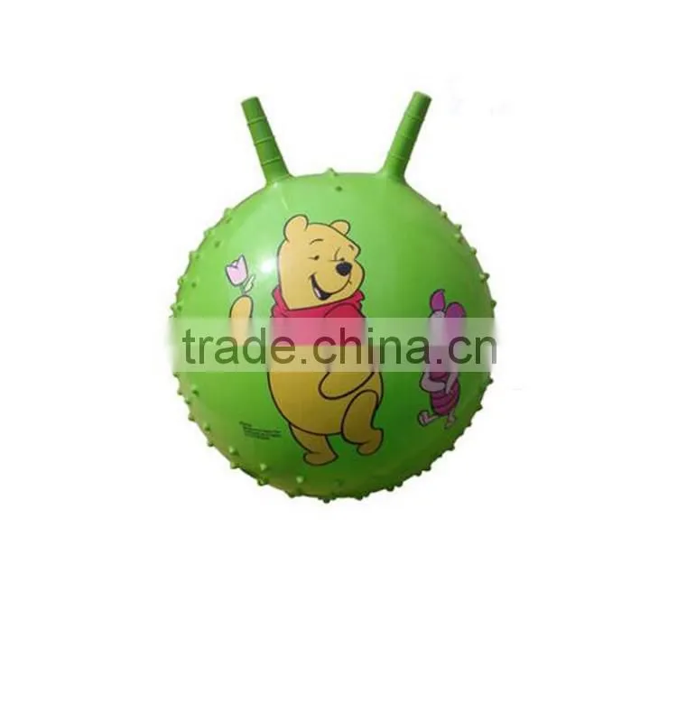 Inflatable toy bouncing ball pvc hopper ball with handle for kids
