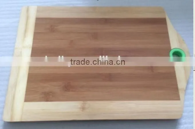 bamboo silicone cutting board with rubber hole sets for chopping meats