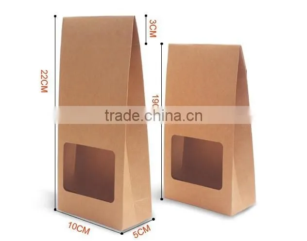 Eco friendly large food packaging bags with window