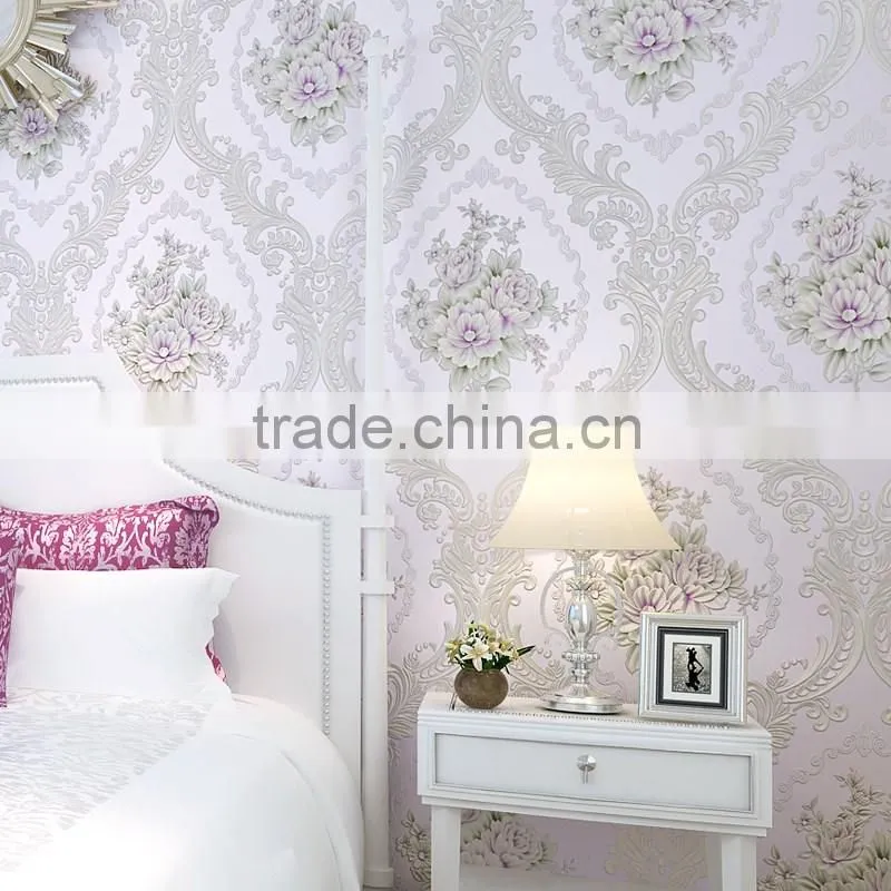 Home design rural glitter flower beautiful wallpaper for home