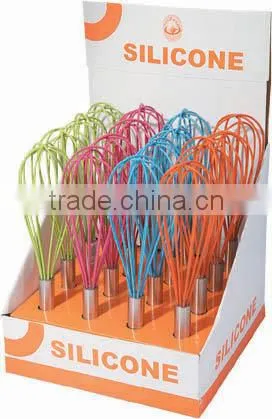 Colorful non stick silicone rubber whisk