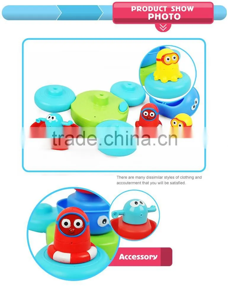 2016 high sale kids favorite electric water spray octopus bath toy for sale