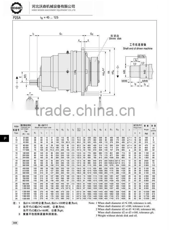 P series planetary gear motor