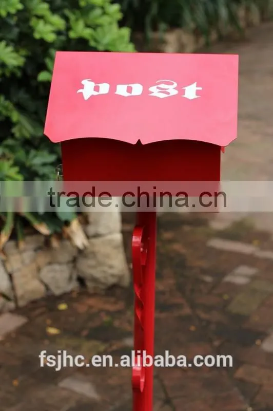 Foshan JHC-12115 Outdoor Post Mounted Mailbox/Decorative Letterbox/Standing Postbox