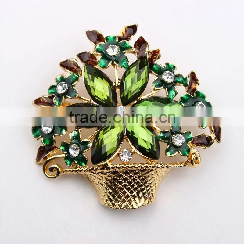 fashion crystal diamond brooches for wedding invitation