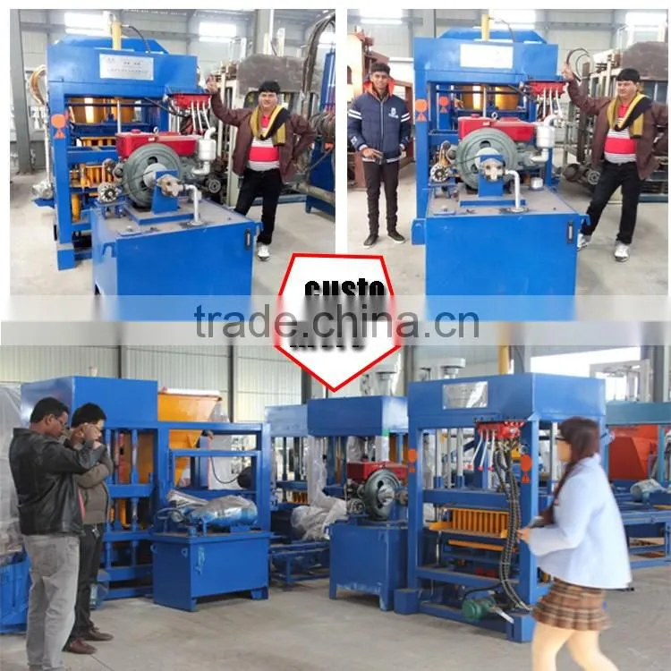 2016 hot sell QT4-30 diesel engine concrete paver block machine price