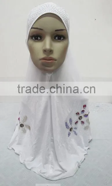 H251 latest muslim hijab with rhinestone and crystals