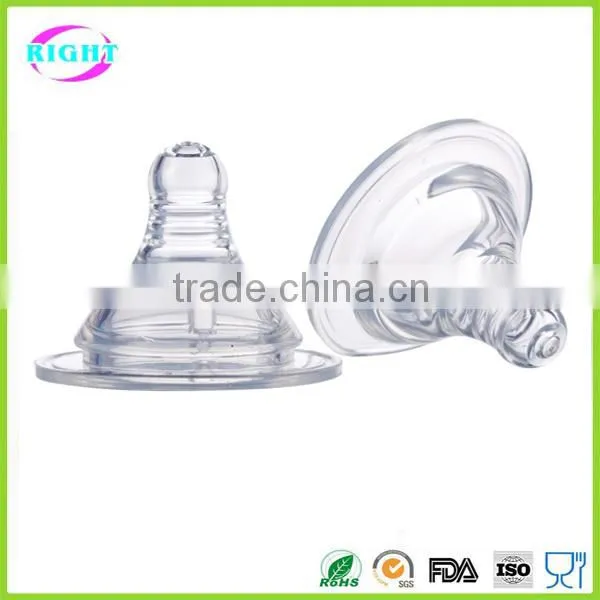 Food grade Silicone baby water bottle nipples