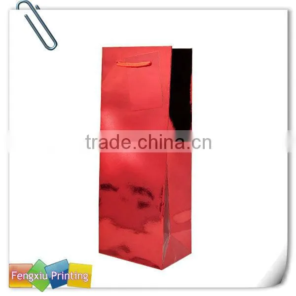 Christmas Wine Paper Bag with Handles