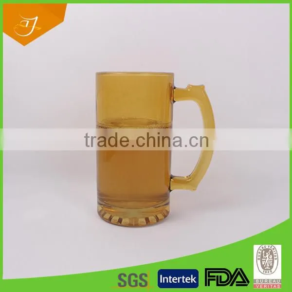 Hot Sale Large Capacity Glass Beer Mug With Handle High Quality Clear Glass Mug With Handle