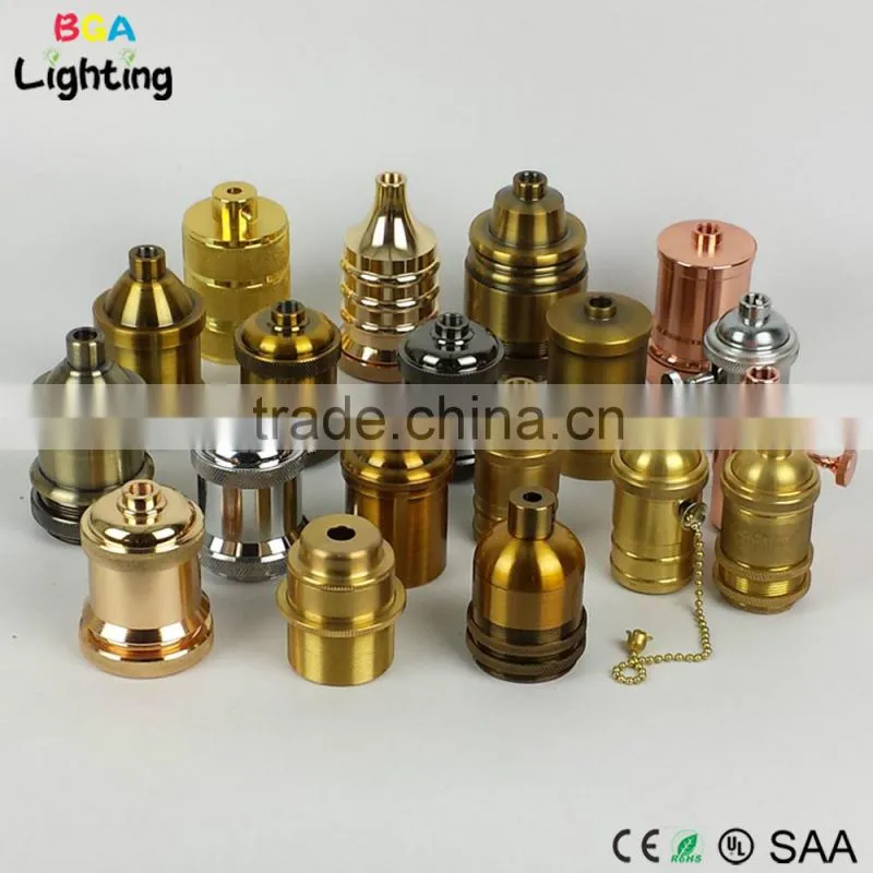 E26 Brass vintage iron light socket With Switch for DIY Pendant light