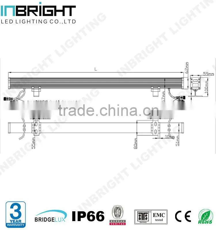24V 18W 24W 36W outdoor DMX RGB led wall washer