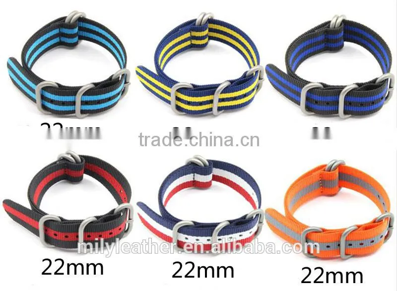 Fashion style colorful fabric Nylon watch strap