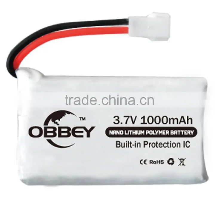 3.7V 1000mAh mini 1S lipo battery RC Helicopter for Syma/UD/walkera helicopter