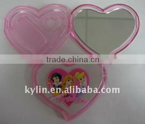 Buckles square of plastic cosmetic mirror