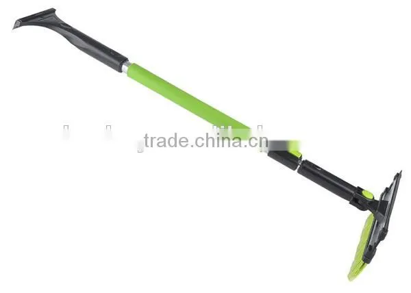 Telescopic snow brush and ice scraper