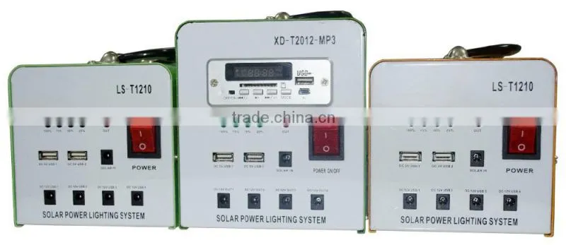 Factory price solar DC home and outside lighting system/portable 10 watt 12v solar light dc camping generator