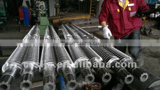 High performance conical twin screw and barrel