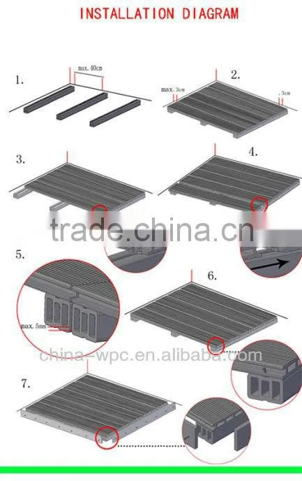Wood outdoor decking