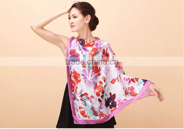 100% Silk twill Fabric Digital Print Silk Scarf Silk Scarves / kerchief /headband/hijab